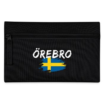 Örebro Flagge Schweden - Federtasche - Schwarz - Vorne