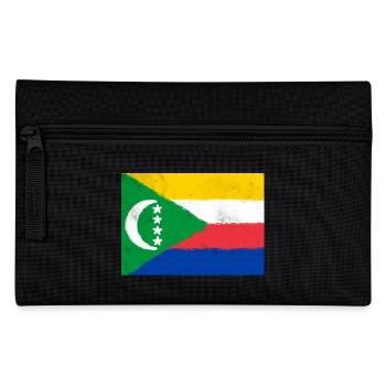 Flag of the Comoros - Pencil Case - black - Front