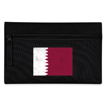 Flag of Qatar - Pencil Case - black - Front