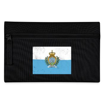 Flagge von San Marino - Federtasche - Schwarz - Vorne