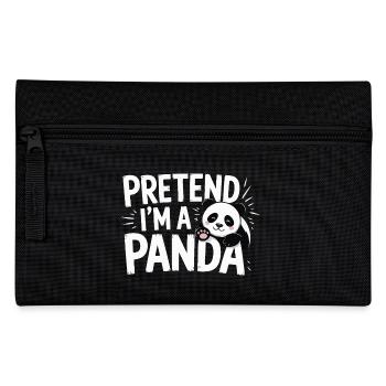 Panda Design Humor - Pretend I'm a Panda - Pencil Case - black - Front