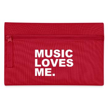 Music Loves Me - Musik liebt mich - Federtasche - Rot - Vorne