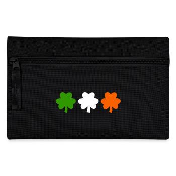 Irland Flagge Kleeblatt - Federtasche - Schwarz - Vorne