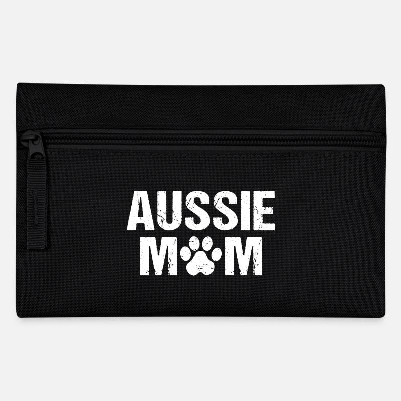 Aussie Mom Australischer Schäferhund - Federtasche - Schwarz