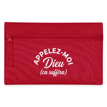 Gift idea Call me God it's enough funny - Pencil Case - red - Front