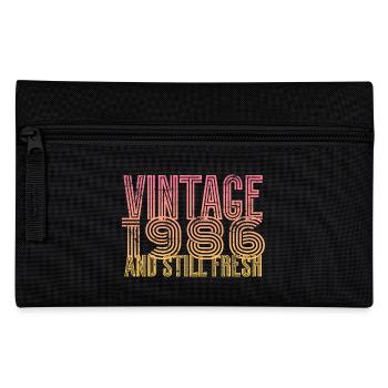 1986 Year of birth - Pencil Case - black - Front