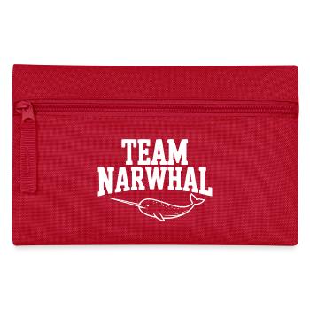Team Narwhal - Pencil Case - red - Front