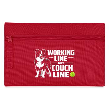 Arbeitslinie statt Sofa | Border Collie - Federtasche - Rot - Vorne