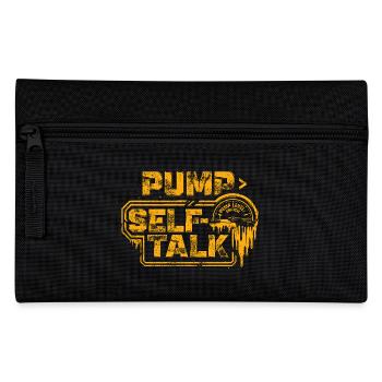 Die Pumpe > Das Selbstgespräch | Fitnessstudio-Motivation - Federtasche - Schwarz - Vorne