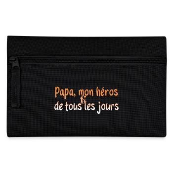 Papa Santa Papua Humor Witz Geschenk 8 - Federtasche - Schwarz - Vorne