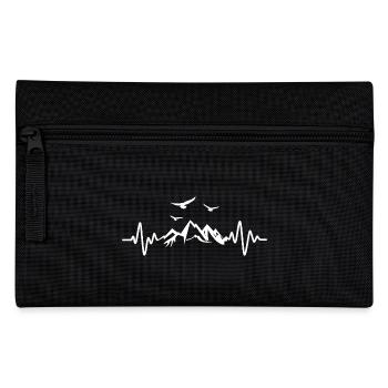 Berge Herzschlag - Federtasche - Schwarz - Vorne