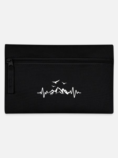 Berge Herzschlag - Federtasche - Schwarz