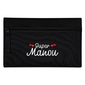 Maman Surnom Super Manou - Trousse - noir - Devant