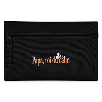 papa père papou humour blague cadeau - Trousse - noir - Devant