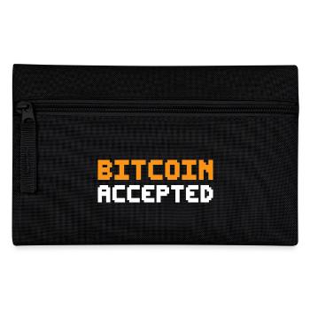 Bitcoin Accepted - Federtasche - Schwarz - Vorne