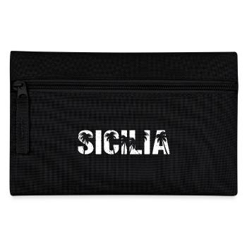 Sicilia Palmen Insel Sizilien - Federtasche - Schwarz - Vorne