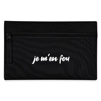 Je m'en fou Statement French - Pencil Case - black - Front