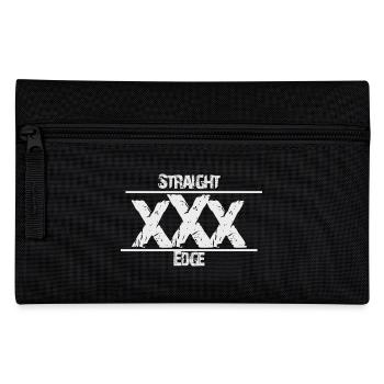 Straight Edge Weiss - Federtasche - Schwarz - Vorne