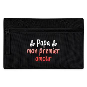 papa père papou humour blague cadeau C - Trousse - noir - Devant