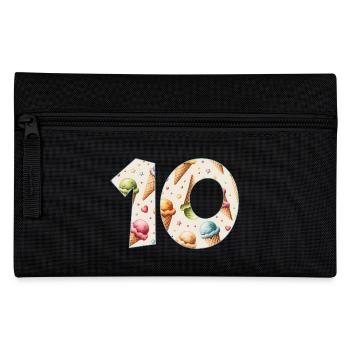EISCREME NUMMER 10 JAHRE EIS 10. GEBURTSTAG - Federtasche - Schwarz - Vorne