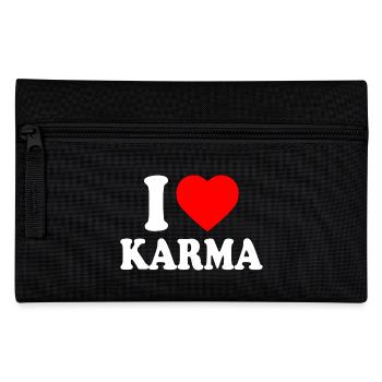 I love karma - Federtasche - Schwarz - Vorne