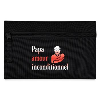 papa père papou humour blague cadeau 2 - Trousse - noir - Devant