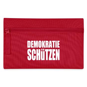 demokratie schützen - Federtasche - Rot - Vorne