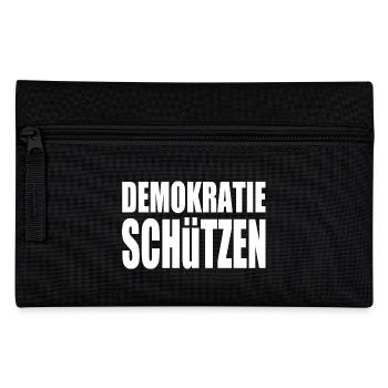 demokratie schützen - Federtasche - Schwarz - Vorne