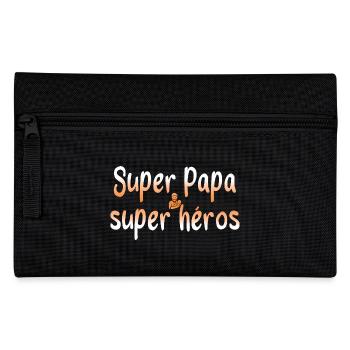 papa père papou humour blague cadeau D - Trousse - noir - Devant