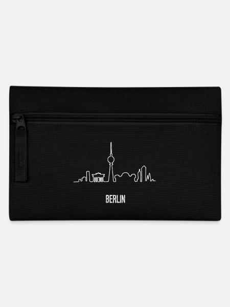 Berlin Skyline Hand Drawn - Federtasche - Schwarz