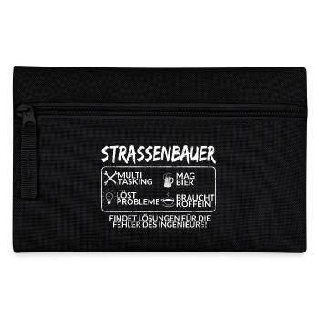 Der Strassenbauer - Federtasche - Schwarz - Vorne
