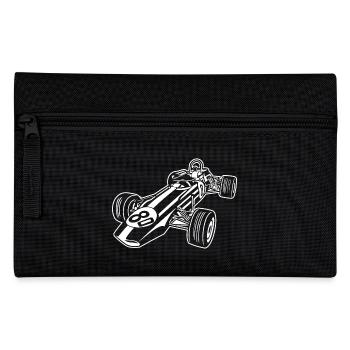 Race Car / Race Car 02_white - Pencil Case - black - Front