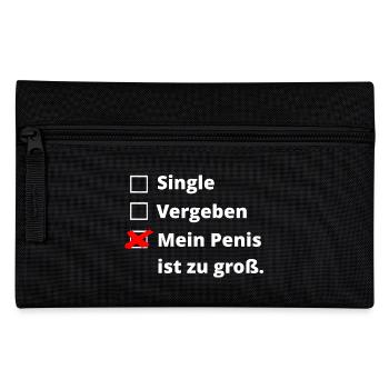 Penis zu groß - Federtasche - Schwarz - Vorne