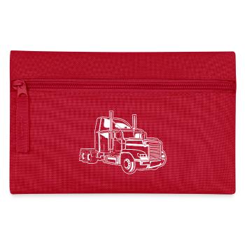 Truck / Truck 02_weiß - Pencil Case - red - Front