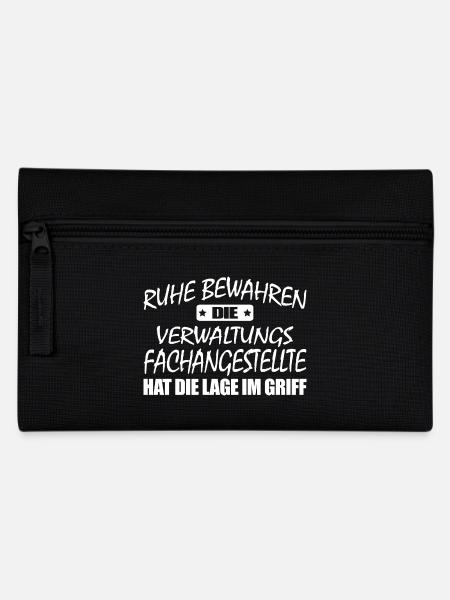 Ruhe bewahren - Verwaltungsfachangestellte - Federtasche - Schwarz
