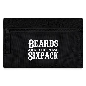 Bärte sind die neuen Sixpacks - Federtasche - Schwarz - Vorne
