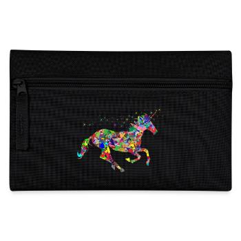 colorful unicorn rainbow - Pencil Case - black - Front