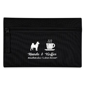 Hunde & Kaffee machen das Leben besser! | Hund - Federtasche - Schwarz - Vorne