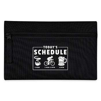 Today's Schedule Coffee Road Bike Beer Gift - Pencil Case - black - Front