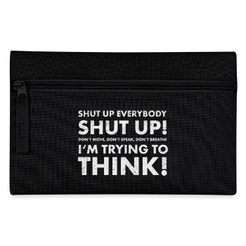 Shut up.png - Federtasche - Schwarz - Vorne