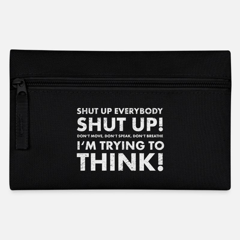 Shut up.png - Federtasche - Schwarz