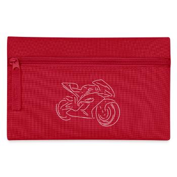 Motorrad - Federtasche - Rot - Vorne