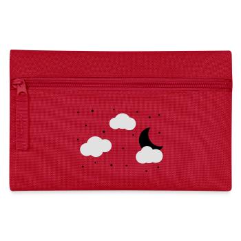 Mond, Sterne und Wolken - Federtasche - Rot - Vorne