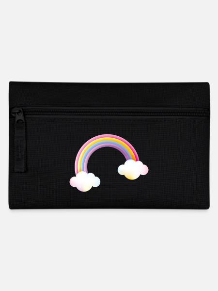 Smiley Rainbow - Federtasche - Schwarz