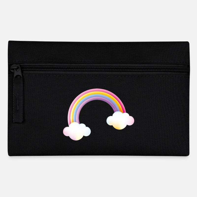 Smiley Rainbow - Federtasche - Schwarz