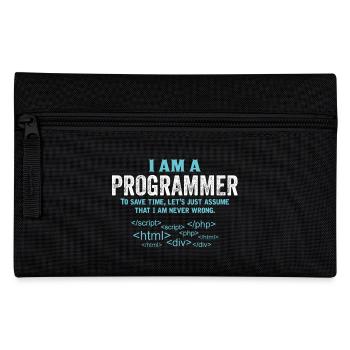 I Am A Programmer... - Pencil Case - black - Front