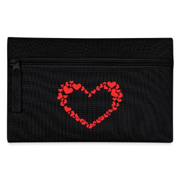 Heart design with many red hearts - Pencil Case - black - Front