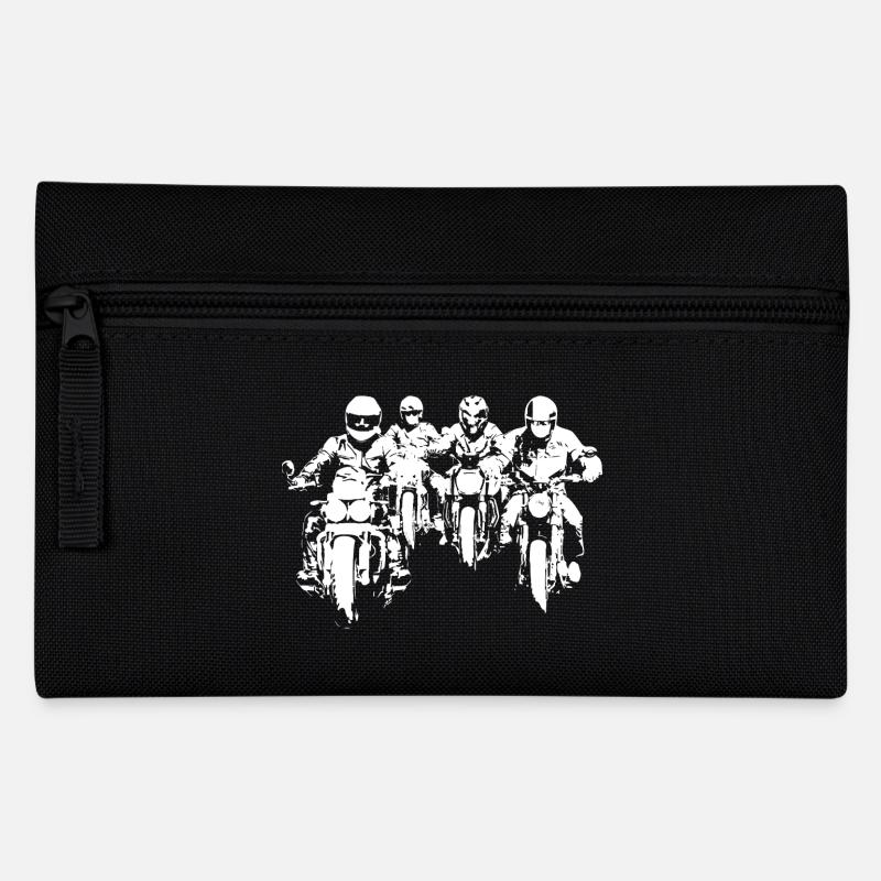 Bikergroup white - Pencil Case - black
