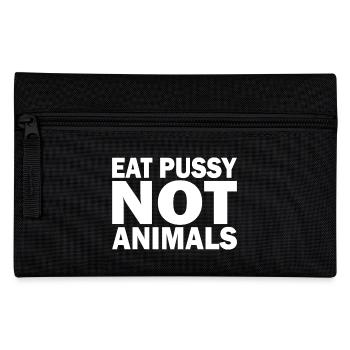 Eat pussy not animals - Pencil Case - black - Front