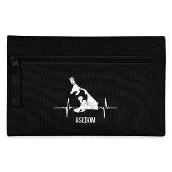 Geschenk, Heartbeat, Insel, Herzschlag, Usedom - Federtasche - Schwarz - Vorne